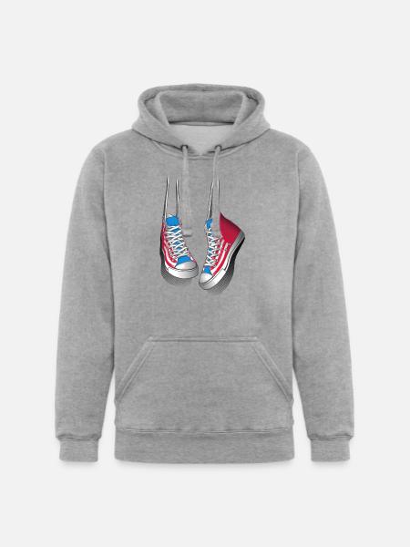 Hanging sneakers - Unisex Heavyweight Hoodie - heather gray