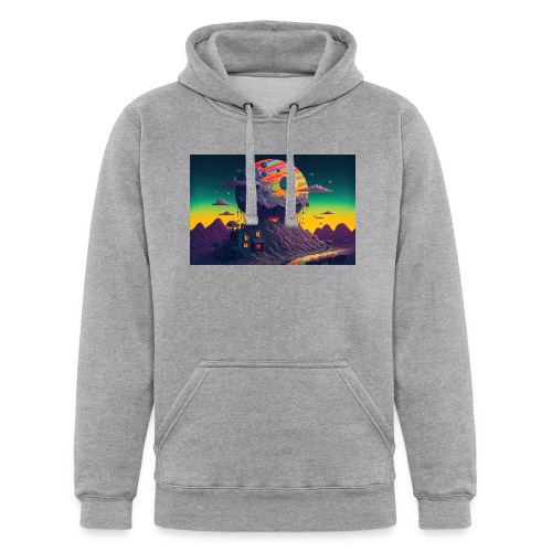 Imagination Mountain Land - Psychedelic Landscape - Unisex Heavyweight Hoodie