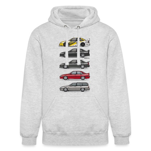 Stack of Opel Omegas / Vauxhall Carlton A - Unisex Heavyweight Hoodie