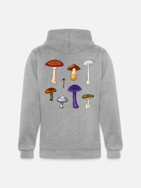 Poisonous Mushrooms - Unisex Heavyweight Hoodie - heather gray