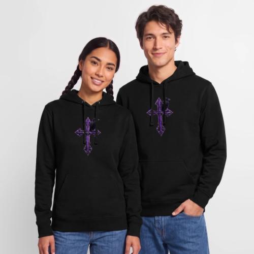Gothix Raven Cross - Unisex Heavyweight Hoodie
