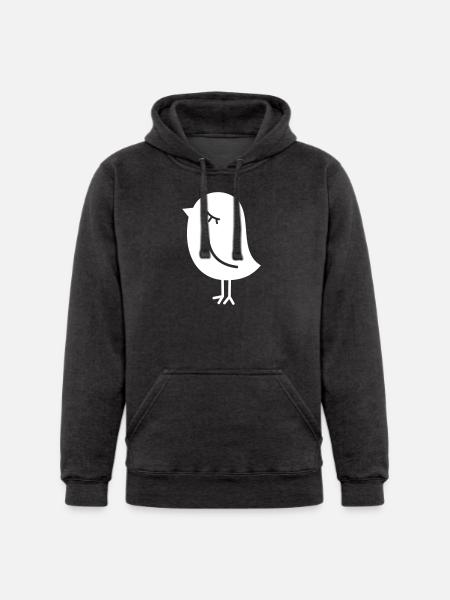 Cute Sparrow Chick – Tweeting Birdie - Unisex Heavyweight Hoodie -