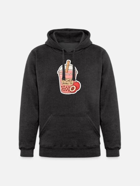 Lychee Bubble Tea Illustration - Unisex Heavyweight Hoodie -