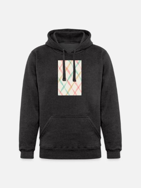 Pastel Diagonal Plaid - Unisex Heavyweight Hoodie -