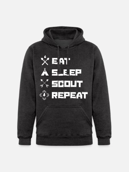Eat Sleep Scout Repeat Scouting Hobby - Unisex Heavyweight Hoodie - 