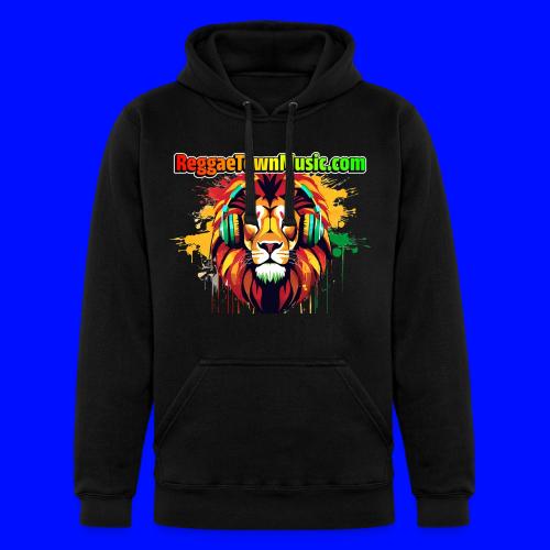 Reggae lion head music vibrant rasta dj art tee - Unisex Heavyweight Hoodie