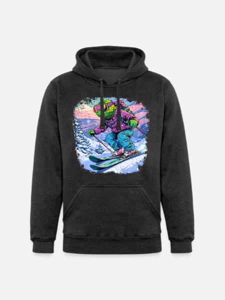 Chameleons Ski / Skiers Chameleon - Unisex Heavyweight Hoodie -