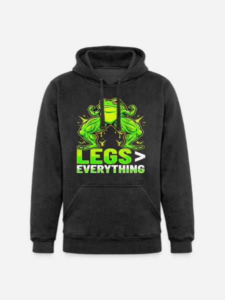 Legs Over Everything Frog - Unisex Heavyweight Hoodie -