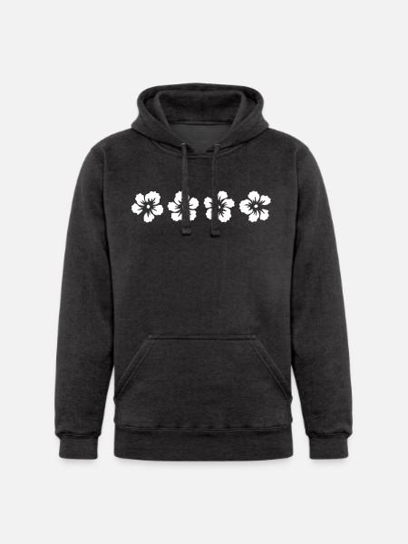 hawaii hibiscus flower - Unisex Heavyweight Hoodie - black