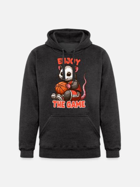 Opossum With Basketball - Unisex Heavyweight Hoodie -