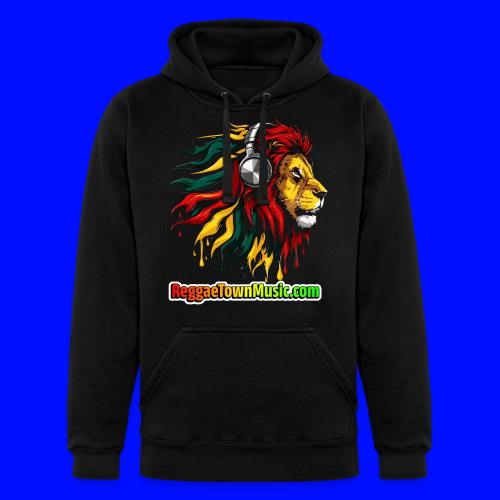 Reggae Music Radio Lion Head Soundwaves design - Unisex Heavyweight Hoodie