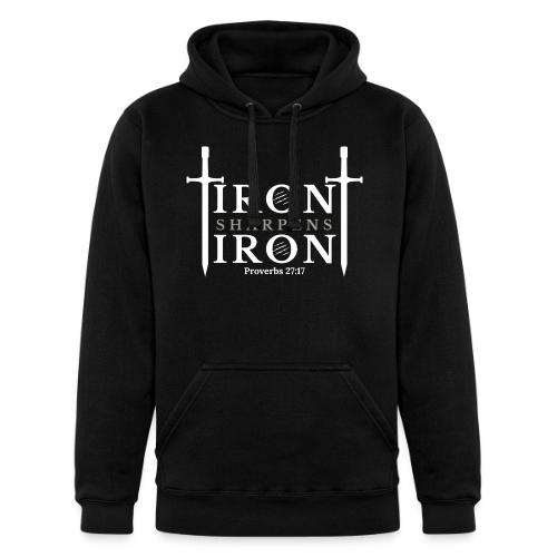 Iron Sharpens Iron - Proverbs 27:17 (White & Grey) - Unisex Heavyweight Hoodie