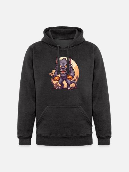 Halloween Werewolf Pumpkin - Unisex Heavyweight Hoodie -