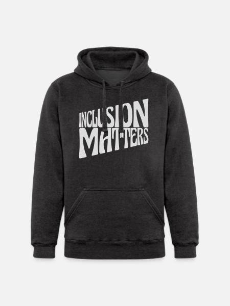 inclusion matters logo quote - Unisex Heavyweight Hoodie -