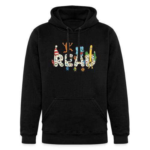 Whimsical READ Kids Cartoon - Unisex Heavyweight Hoodie