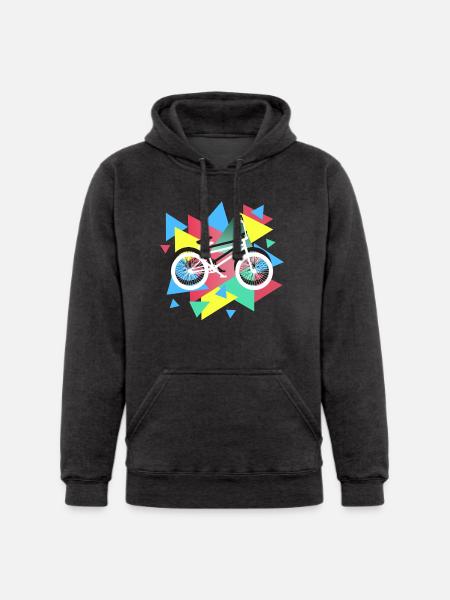 BMX Biking Geometric - Unisex Heavyweight Hoodie -