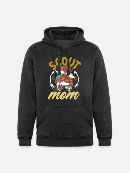 Messy Bun Scout Mom Scouting Mother - Unisex Heavyweight Hoodie -