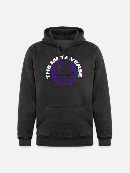 Metaverse Globe Neon Print - Unisex Heavyweight Hoodie -