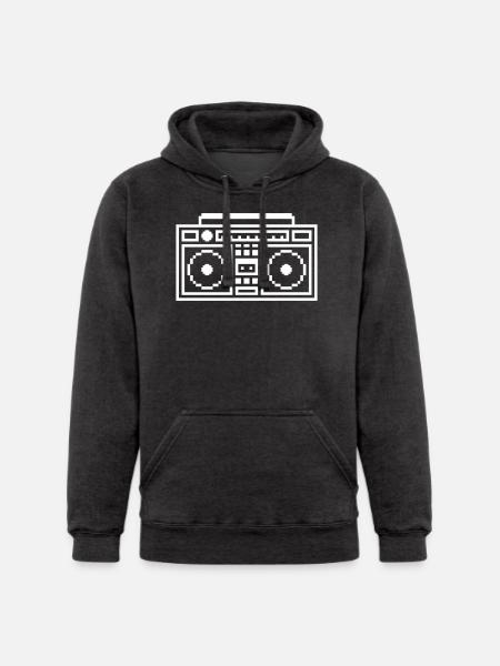 Retro Ghettoblaster Boombox - Unisex Heavyweight Hoodie -