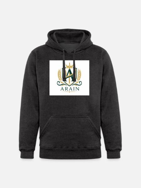 Arain Pride - Premium Punjabi Heritage Graphic - Unisex Heavyweight Hoodie - black