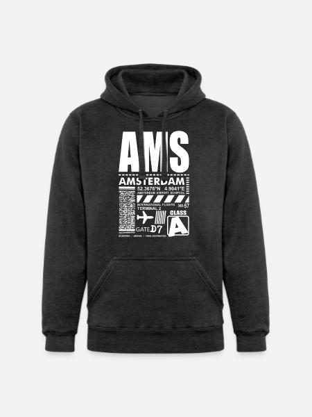 AMS Amsterdam Airport - Unisex Heavyweight Hoodie -