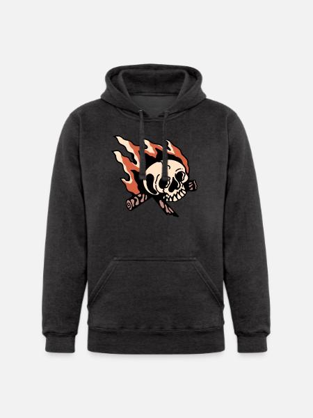 Skull Bonfire - Unisex Heavyweight Hoodie -