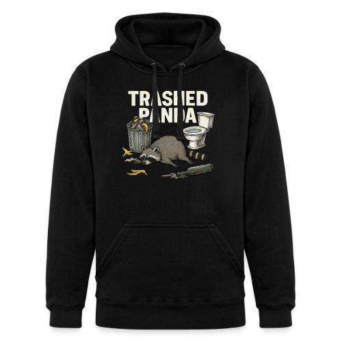 Trashed Panda – Funny Drunk Raccoon Cartoon - Unisex Heavyweight Hoodie