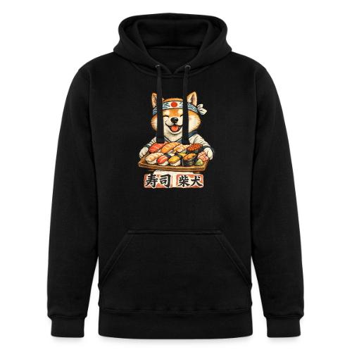 Funny Shiba Inu Sushi Kawaii Dog Tee - Unisex Heavyweight Hoodie