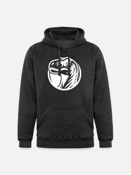 Grinning Raptor Logo Style - Unisex Heavyweight Hoodie -
