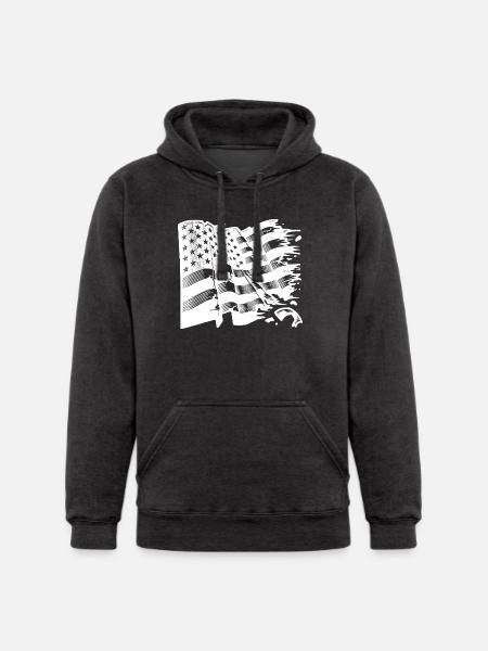 Usa Flagge Tattoo Style - Unisex Heavyweight Hoodie -
