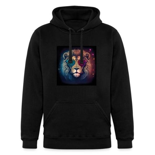 Jesus Lion of Judah wearing love glasses - Unisex Heavyweight Hoodie