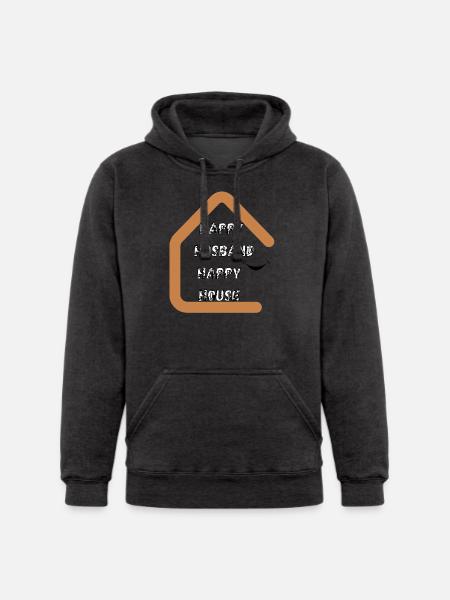 HAPPY HUSBAND HAPPY HOUSE - Unisex Heavyweight Hoodie -