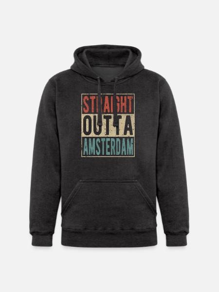 Straight outta Amsterdam - Unisex Heavyweight Hoodie -