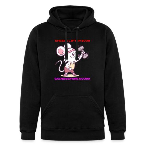 Cheese Lifter 3000 | Funny Gym Rat Mouse tshirt - Unisex Heavyweight Hoodie