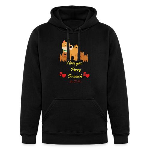 Cute Dog Family Love – “I Love You Purry So much - Unisex Heavyweight Hoodie