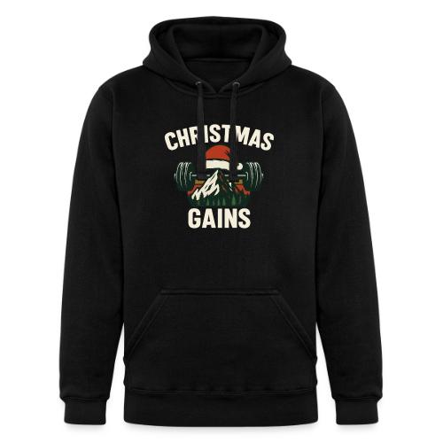 Christmas Gains – Santa Barbell Power - Unisex Heavyweight Hoodie