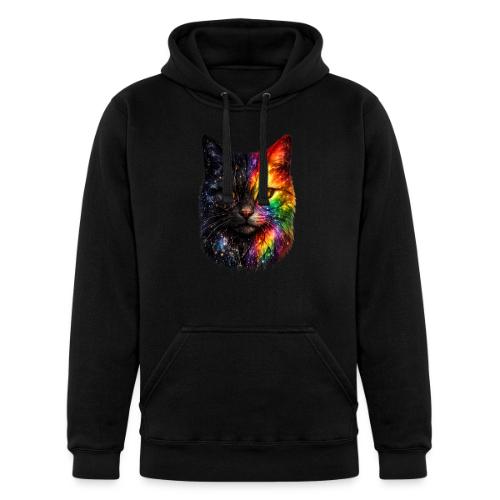 Cosmic Galaxy Rainbow Cat - Unisex Heavyweight Hoodie