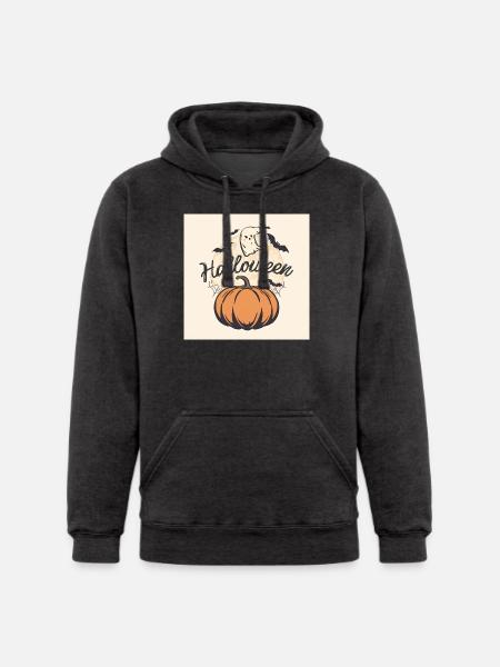 Moonlit Pumpkin Halloween - Unisex Heavyweight Hoodie -
