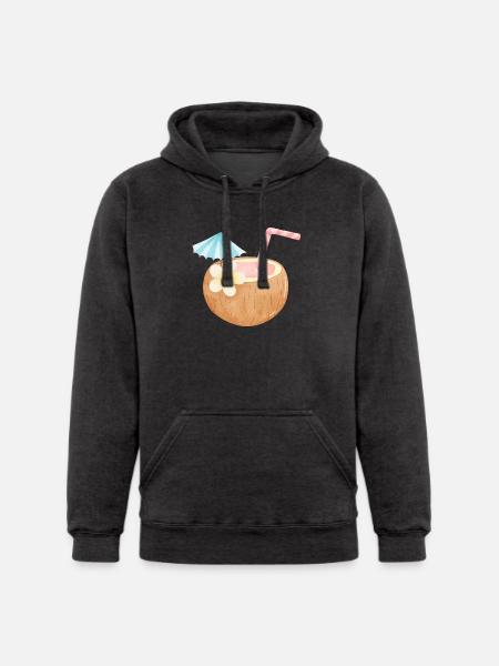 Tropical Coconut Sip - Unisex Heavyweight Hoodie -