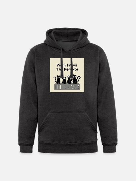 Paws The Remote TV - Unisex Heavyweight Hoodie -