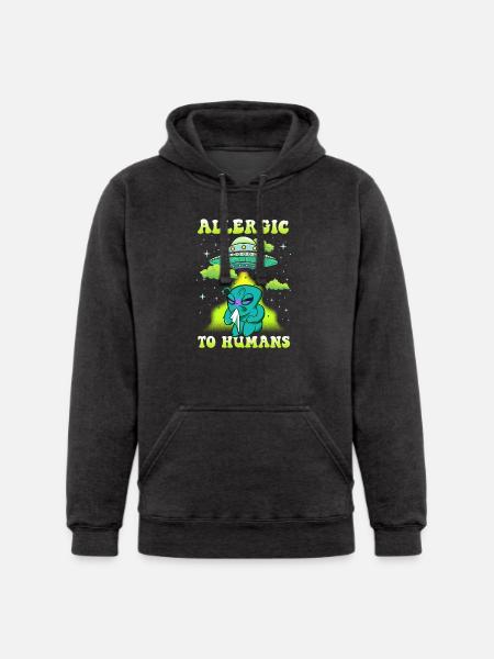 Aliens Allergic to Humans - Unisex Heavyweight Hoodie - 