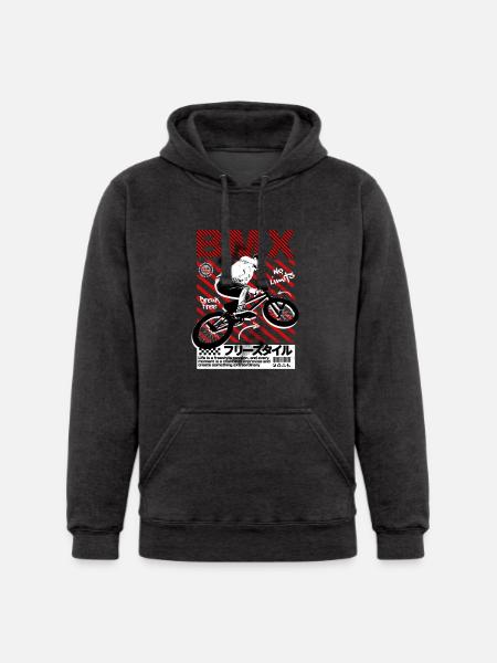 BMX No Limits Neon Stripes - Unisex Heavyweight Hoodie -