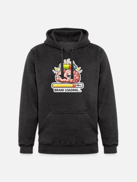 Brain Battery Loading - Unisex Heavyweight Hoodie -
