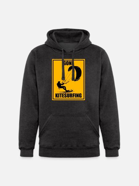 Gone Kitesurfing Sign - Unisex Heavyweight Hoodie -
