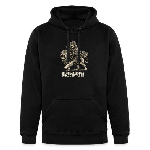 Funny Raccoon King Riding Lion Vintage Meme Art - Unisex Heavyweight Hoodie