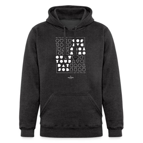 Quit upside white - Unisex Heavyweight Hoodie