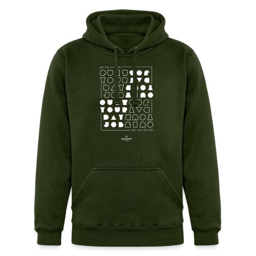 Quit upside white - Unisex Heavyweight Hoodie
