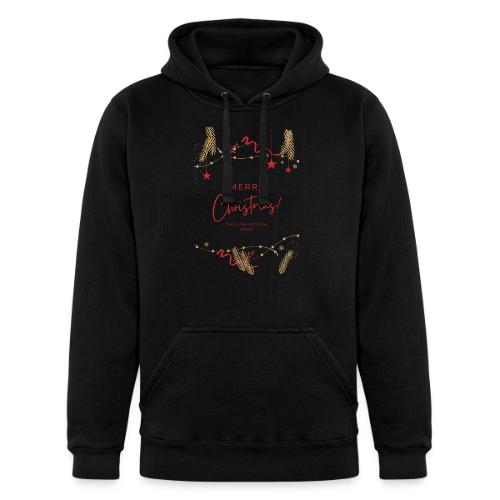Merry Christmas Typography Design - Unisex Heavyweight Hoodie