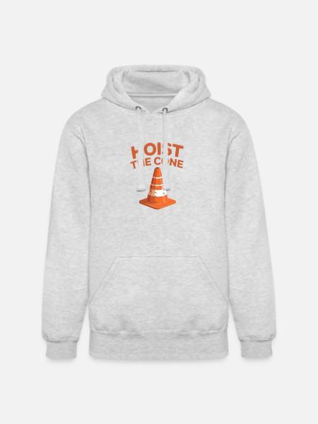 Hoist the Cone Graphic Tee - Unisex Heavyweight Hoodie - ash gray