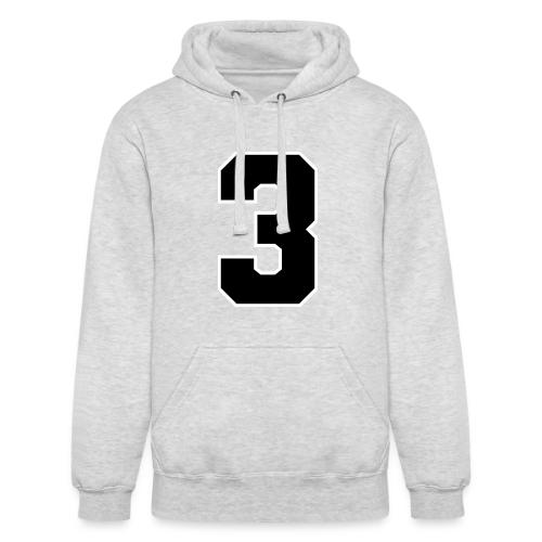 Varsity Number 3 Athletic Font - Unisex Heavyweight Hoodie